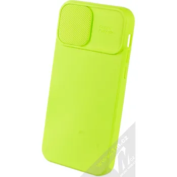 Pouzdro na mobilní telefon 1Mcz CamShield Soft ochranný kryt pro Apple iPhone 12 Pro limetkově zelená (lime green)