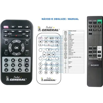 Dálkový ovladač General SONY RM-S6 - náhradní dálkový ovladač