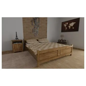 Postel Postel Jolana 140x200 cm masiv - DUB + matrace Relax + rošt ZDARMA