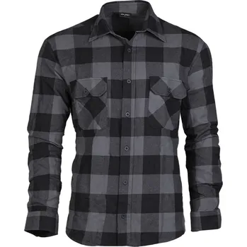 Pánská košile MILTEC Košile flanelová dlouhý rukáv černo/šedá Mil-Tec® Velikost: 3XL