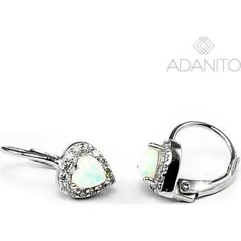 Náušnice Dětské stříbrné opálové náušnice srdíčka