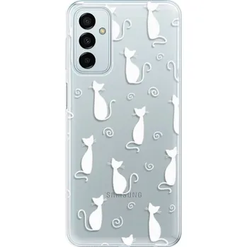 Pouzdro na mobilní telefon Odolné silikonové pouzdro iSaprio - Cat pattern 05 - white - Samsung Galaxy M23 5G