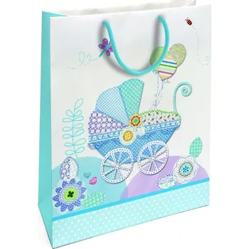 Dárková taška Dárková taška velká Kočárek chlapeček
