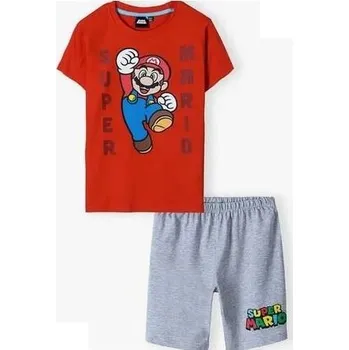 Chlapecké pyžamo OFICIÁLNÍ LICENCE Pyžamo SUPER MARIO červenošedé, vel. 152
