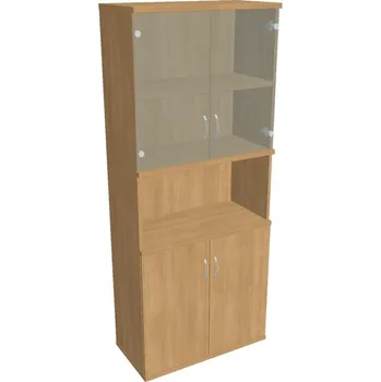 Kancelářský vozík HOBIS skříň policová dvéřová - S 5 80 10, dub + doprava zdarma