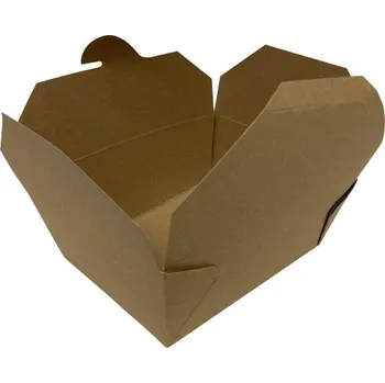 Jednorázové nádobí MenuBox KRAFT 15,1x12x6,5cm 1300ml (tuková bariéra) - balík (50 ks)