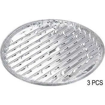 Tácek gril.3ks d35x1,5cm kulatý, děrovaný, Al