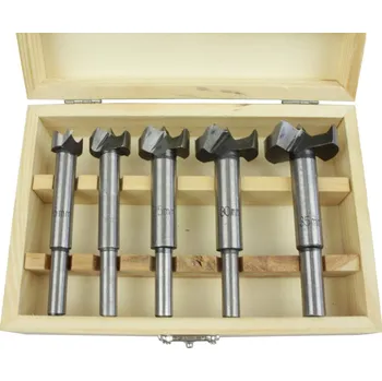 Příslušenství k vrtačce Condor sukovníky do dřeva 15,0 - 35,0 mm, v dřevěné kazetě, sada 5 dílů - 100-07907