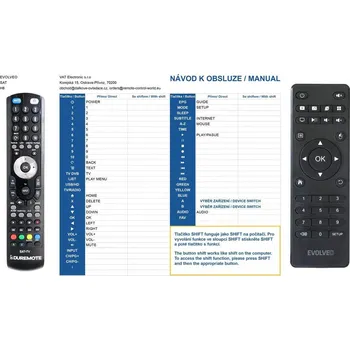 Dálkový ovladač General EVOLVEO H8 - náhradní dálkový ovladač