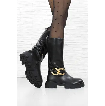 Dámské kozačky Cathay moda Dámské stylové kozačky 0115-1B Velikost: 36