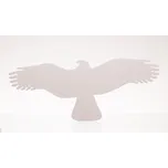 Plastová silueta dravce k ochraně fasády před narážením ptáků Traiva PSD - BW Silueta dravce, BÍLÁ barva, 800 x 330 mm, plast 3 mm, Kód: 25305