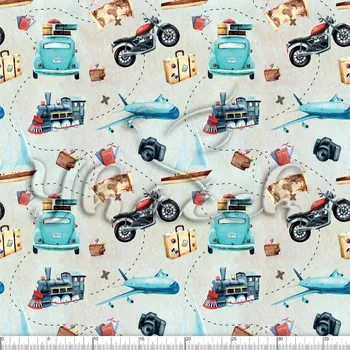 Zakázkový tisk, softshell, kočárkovina... Cestování Látky k tisku: Kočárkovina