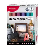 Monami Deco Marker akrylové fixy sada 2,0mm (6ks) - metalické odstíny