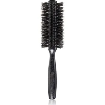 Janeke Black Line Tumbled Wood Hairbrush Ø 55mm kulatý kartáč na vlasy s nylonovými a kančími štětinami 1 ks