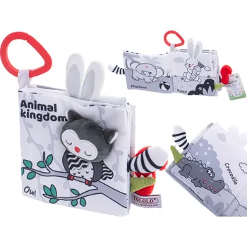 Hračka pro nejmenší KiK Dětská senzorická knížka Animal kingdom