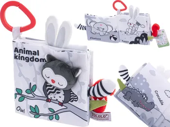 Hračka pro nejmenší KiK Dětská senzorická knížka Animal kingdom