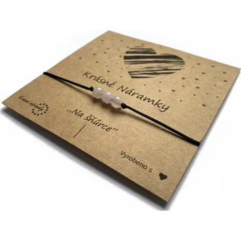 Náramek Krásné náramky Náramek simple - Tečky (růženín)