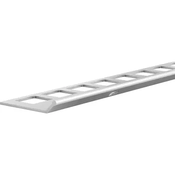 Stavební profil DL1-X schodová lišta s drenážními otvory ACARA, hliník, 10 mm, 2,5 m