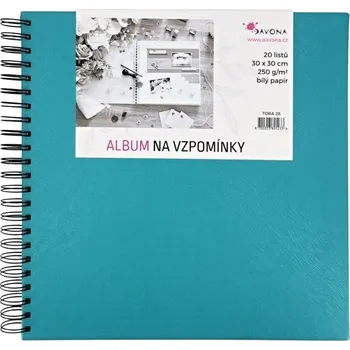 Fotoalbum Davona Album kroužkové tyrkysové (250g/m2, 20 listů) 30×30cm