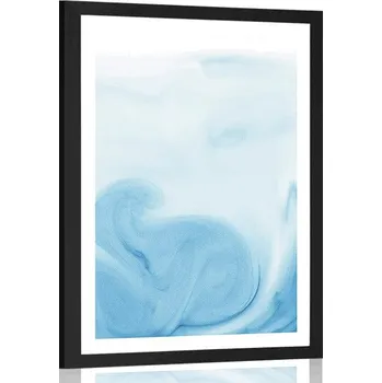 Plakát Dovido Plakát s paspartou nádherná modrá abstrakce