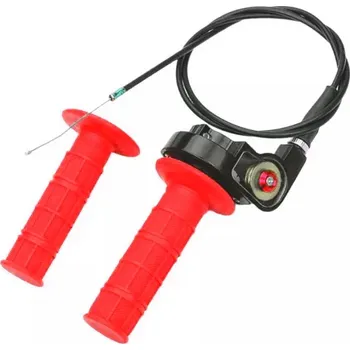 malá motorka Plynová rukojeť s lankem pitbike červená (Rychlopal komplet s lankem pro pitbike)