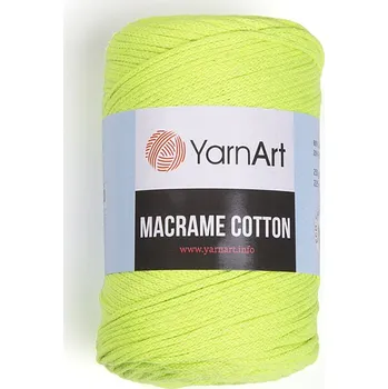 Příze YarnArt Příze Macrame Cotton 801 - neonová zelená