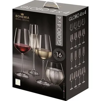Sklenice Bohemia Royal Crystal Globo set 16 ks