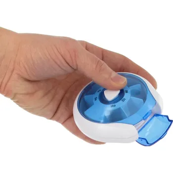 Dávkovač léků Die Moderne Hausfrau Dávkovač na léky kulatý týdenní modrý