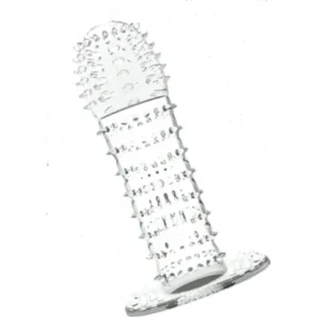 Návlek na penis LOLO gelový návlek na penis s vroubky čirý