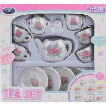 nádobí do dětské kuchyňky Lamps Čajový servis porcelánový s růžičkami
