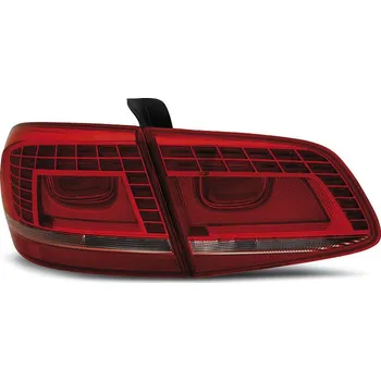 Zadní světlomet TUNING-TEC Zadní světla VW Passat sedan B7 10-14 červená/krystal LED