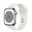Apple Watch Series 8 41 mm GPS + Cellular, stříbrná nerezová ocel s bílým sportovním řemínkem