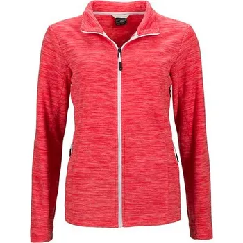 Dámská mikina James a Nicholson dámská fleecová mikina JN769 červený melír Velikost: XXL