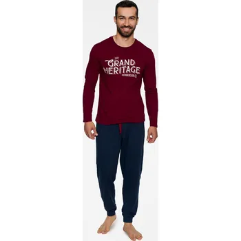 Pánské pyžamo BRAND 40021 AW22 Červená XXL