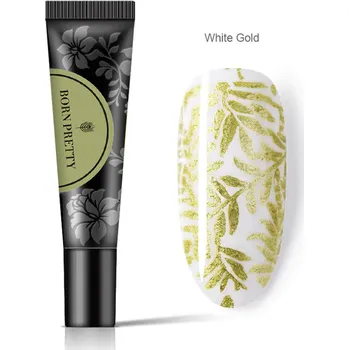 Lak na nehty Born Pretty Razítkovací gel - White Gold