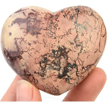 Přírodní kámen Hladké srdce z jaspisu 115g (Maroko)