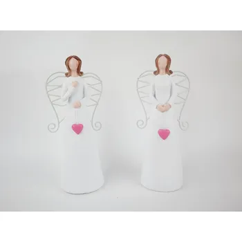 Figurka Anděl Mett bílý 27 cm, mix druhů (133192 015 CAP-7-02099-21 anděl)