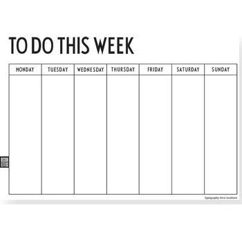 Kalendář DESIGN LETTERS Trhací týdenní plánovací kalendář To Do This Week