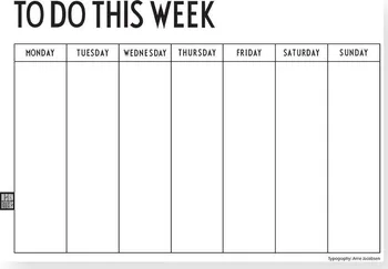 Kalendář Design Letters Trhací týdenní plánovací kalendář To Do This Week