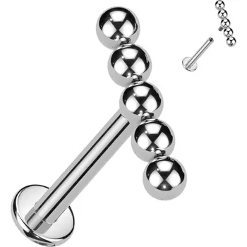 Piercing Šperky4U Piercing do brady - labreta titan 1,2 x 8 mm - TIT1235-1208