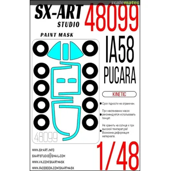 Plastikový model SX-ART 1/48 Paint mask IA-58 Pukara (KIN)