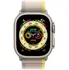 Chytré hodinky Apple Watch Ultra 49 mm, titan s žlutým/béžovým trailovým řemínkem M/L
