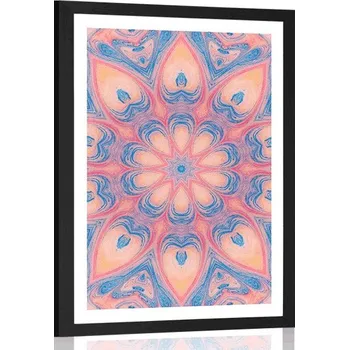 Plakát Dovido Plakát s paspartou hypnotická Mandala