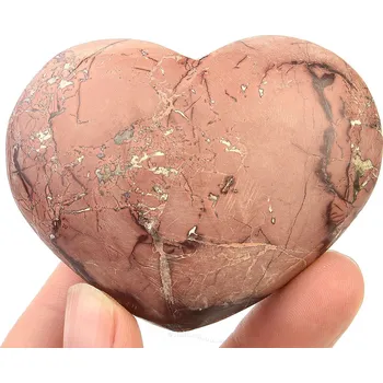 Přírodní kámen Hladké srdce z jaspisu 111g (Maroko)