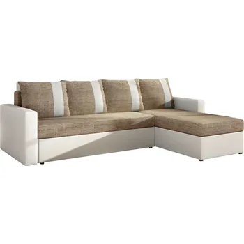 Sedací souprava Rozkládací rohová sedačka TIMO L cappucino / bílá