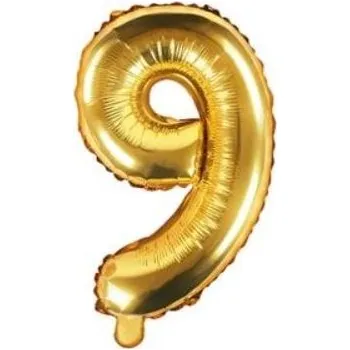 Balónek Kaledioscope Fóliový balónek 35 cm číslice 9 - různé barvy Barva: Zlatá
