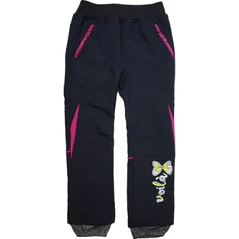 DÍVČÍ SOFTSHELLOVÉ KALHOTY ZATEPLENÉ tm.modré Wolf B2291 (ZATEPLENÉ KALHOTY S FLEESEM)