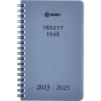 Diář BOBO Diář tříletý 10 x 16 cm měsíční 2023/2025