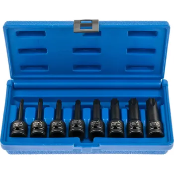 Gola hlavice Zástrčné úderové hlavice TORX 1/2", T30 - T80, sada 8 ks - A-1MTORX8