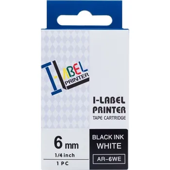 Pásek do tiskárny Kompatibilní páska XR-6WE1 (Černý tisk/bílý podklad)